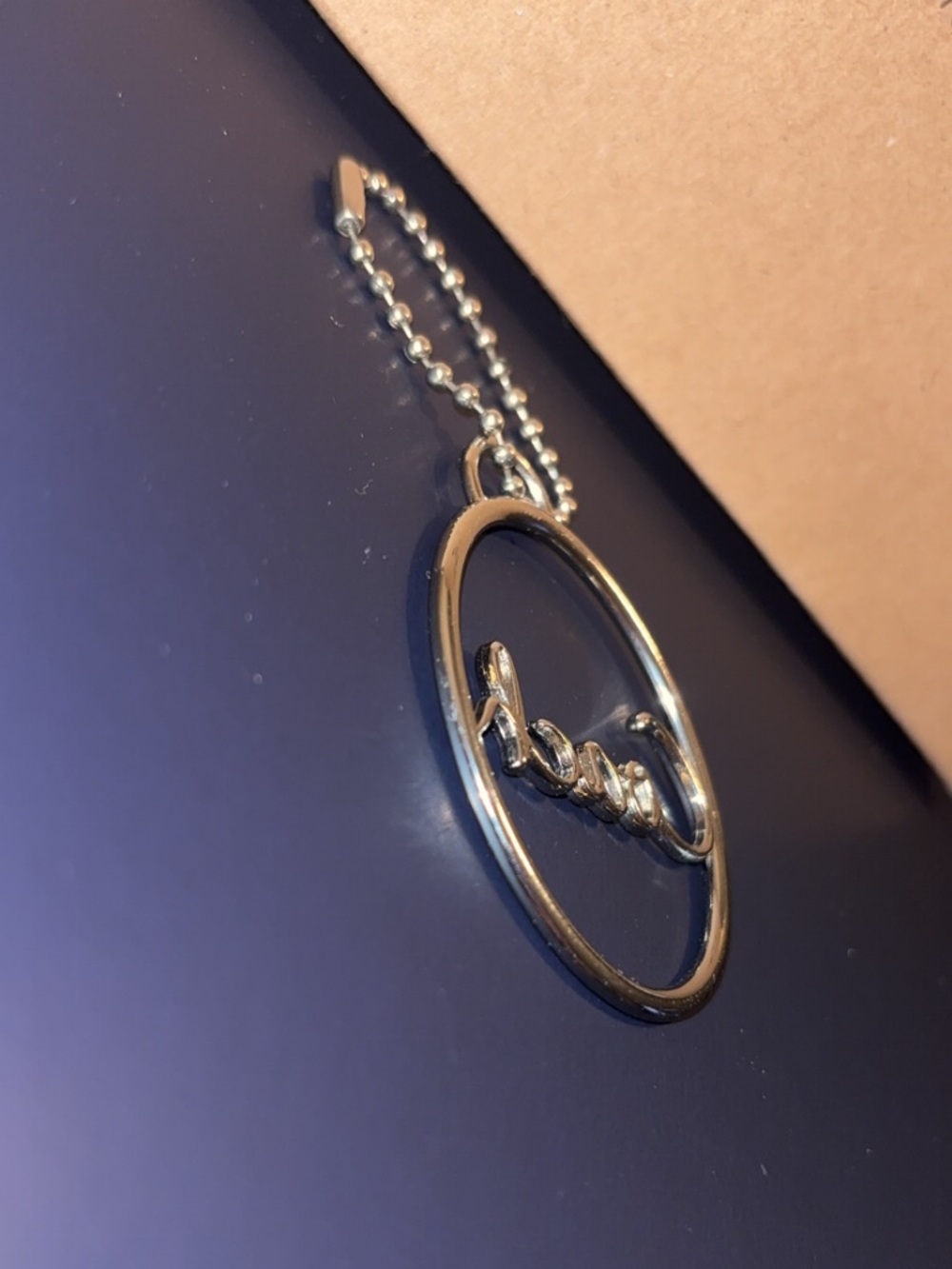 Coach Silver Script Oval Keyring - Picture 5 of 6